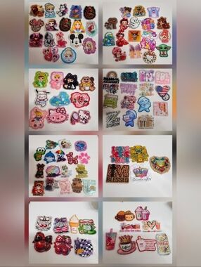 Acrylic Flatbacks for Review Flats Planar New Inventory 5/2 Glitterbacks Badge